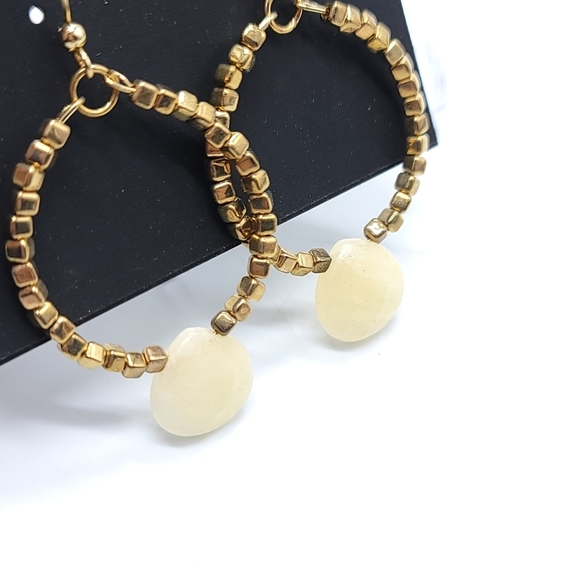 Tanya Creations Faux Stone Gold Tone Earrings - Picture 3 of 4